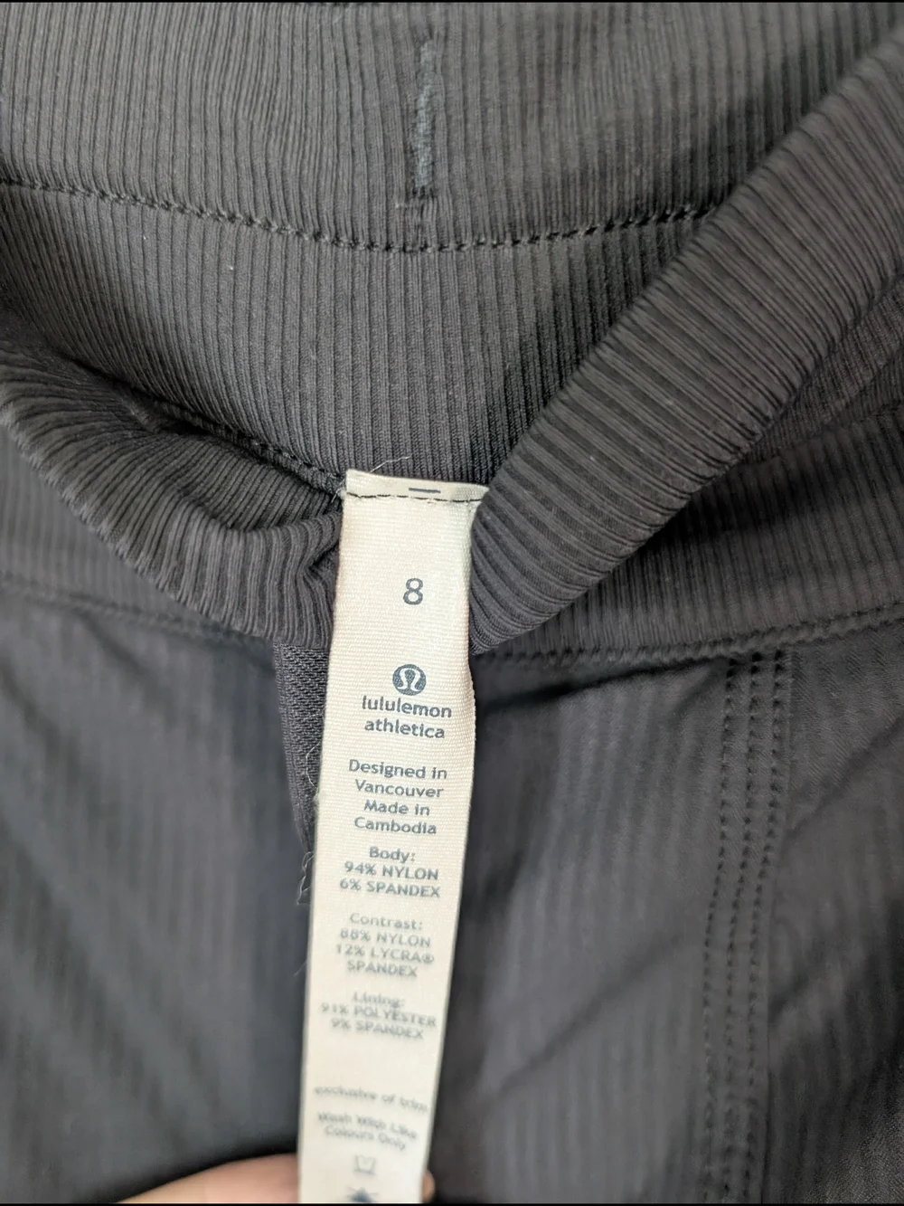 Lululemon Black Cropped Drawstring Active Pants